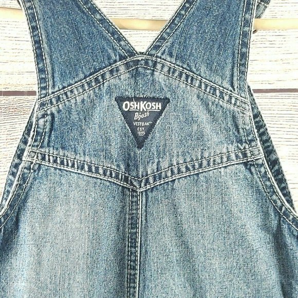 OshKosh B'gosh Toddler Unisex Girls/Boys Strap Long Pants Overall Blue Jeans 3T - Picture 6 of 7